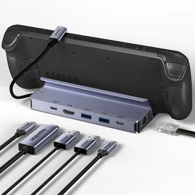 Produktbild von BENFEI Steam Deck Dock, Dockingstation für Steam Deck (OLED)/ROG Ally, 6-in-1 USB C Hub mit HDMI 4K@60Hz, 1 Gbps Etherne