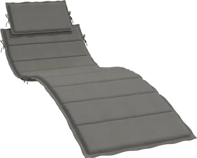 Produktbild von vidaXL Sonnenliegen-Auflage Melange Dunkelgrau 186x58x4 cm Stoff