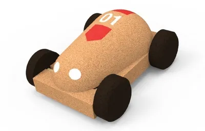 Image de Elou Cubes en liège écologiques - Voiture de collection