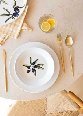 Produktbild von Hermia Concept, Hochwertiges Teller-Set (6 Teile), 20 cm, 100% Keramik | Spülmaschinenfest, nicht mikrowellengeeignet | Ideal für stilvolle Tischdekoration und Alltag.
