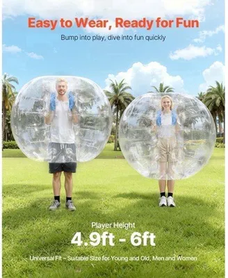 Productafbeelding van Opblaasbare Bumperbal Transparant - Diameter 1,5 M - PVC - Voor Buitenactiviteiten - Sumobal