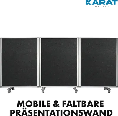 Immagine prodotto di Parete divisoria bifacciale Vari design Feltro in 3 pezzi 270 x 120 cm