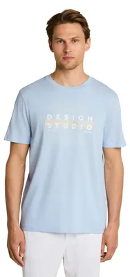 Produktbild von TOM TAILOR Denim Herren Basic T-Shirt mit Logo-Print