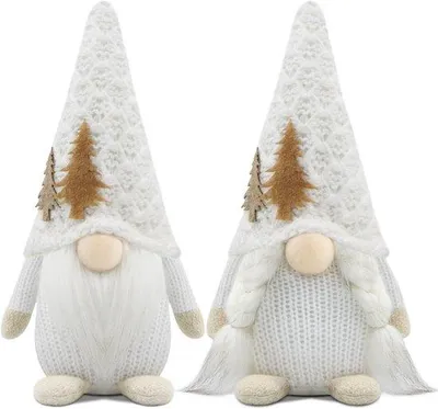 Produktbild von Set von 2 Weihnachten Gork Gnome Pluche Winter Dekorationen Rentier Handgemacht Elf Zwerg Figuren für Home Küche Bauernhof Urlaub Festival