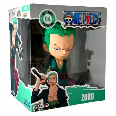 Zdjęcie produktu dla Plastoy Figurka Skarbonka One Piece Zoro 18cm - Kolekcjonerska Premium