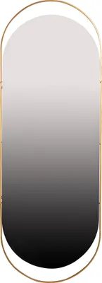 Produktbild von WOOOD Sanou Ovaler Wandspiegel mit Metallrahmen, 168 x 60 cm, Antik Messing