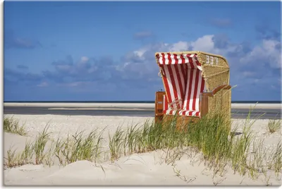 Produktbild von ARTland Leinwandbild Strandkorb 337 Größe: 90x60 cm