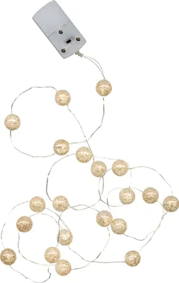 Produktbild von Best Season LED-Lichterkette "Marble Balls" 15 tlg Kabel: transp., LED w/w, Timer, 1,4 m, Batterie, 726-32