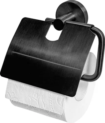 Image de Support de papier toilette avec clapet Gunmetal - Par pièce