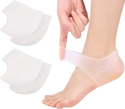 Obrázek produktu pro Silikonové chrániče paty, 2 kusy; gelová opora paty s polstrováním, pro plantární fasciitidu a puchýře