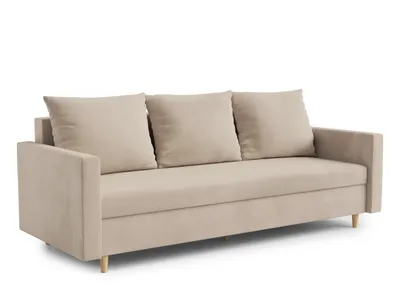 Image de AX LIVING Hyden Canapé 3 places avec fonction sommeil - 222 cm de large, beige