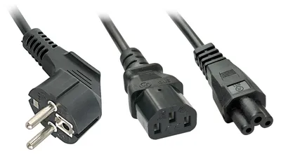 Image de Lindy 30047 LINDY IEC-Y-Netzkabel an IEC C13 & C5 Schukostecker/C13 2m