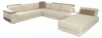 Produktbild von Design Ecksofa U-Form Modern Sofa Wohnlandschaft Polster Bettfunktion Möbel Neu