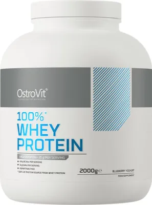 Zdjęcie produktu dla OstroVit | Whey Protein | 100% koncentrat białka serwatkowego + lejek Pillbox GRATIS żurawina i jogurt