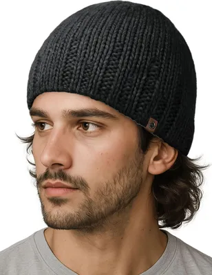Produktbild von Herren Strickmütze mit Fleecefutter| gefütterte Wintermütze Winddicht Rippstrick | Outdoor Sport Neverless®