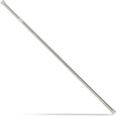 Produktbild von Famanu Teleskopstange 130 - 220 cm - Edelstahl - ohne Bohren - ausziehbare Duschstange - Silber