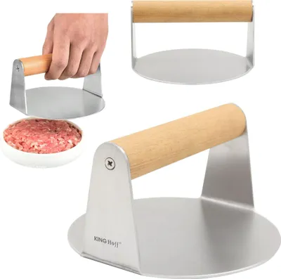 Produktbild von KINGHOFF KH-1878 Edelstahl-Burgerpresse 14 cm