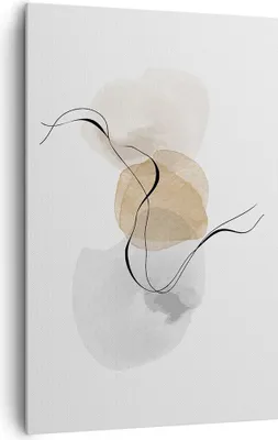 Produktbild von Bild auf Leinwand - Leinwandbild - Einteilig - Abstrakt minimalistisch Aquarell - 80x120cm - Wand Bild - Wandbilder - Leinwanddruck - Wanddekoration - Leinwand bilder - Wandbild - PA80x120-4827