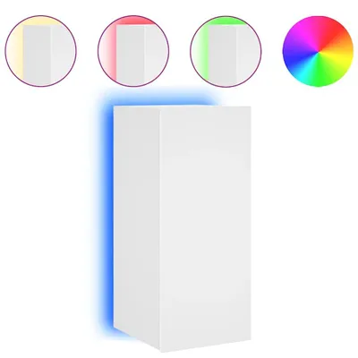 Produktbild von vidaXL TV-Wandschrank mit LED-Leuchten Weiß 30,5x35x70 cm
