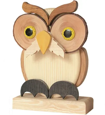 Produktbild von Drechslerei Kuhnert - Eleganter Brillenhalter aus Holz - Eule - Dekofigur zum Verstauen Ihrer Sehhilfe - aus Massivholz - Größe ca. 17cm