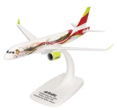 Immagine prodotto di Herpa Snap Wings 1:200 Airbus A220-300 airBaltic 50° A220 614559