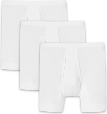 Produktbild von SCHIESSER Herren Unterhose mit Eingriff, lang, 3er Pack - Original Classics, Doppelripp, Baumwolle Weiß L
