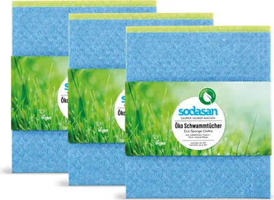 Produktbild von Sodasan Öko-Schwammtücher 2Stk (3er Pack)