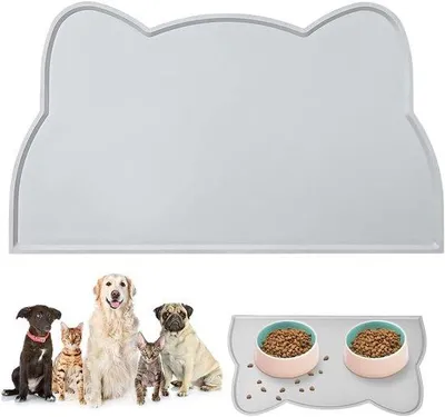 Productafbeelding van Antislipmat voor huisdieren, waterafstotend - grijs, 44 x 24 cm