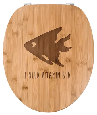 Produktbild von Mr. & Mrs. Panda Toilettendeckel Fisch 2 - Transparent - Geschenk, WC Deckel, Sitz Aus Holz, Ozean, Toilettenbrille, Meer, Brille, Wasser, WC-Brille