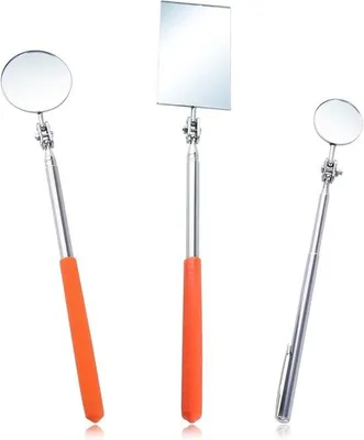 Produktbild von Inspektionsspiegel-Set mit Teleskopstiel, 3 Stück