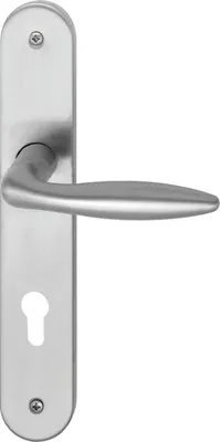 Produktbild von Südmetall Türgriff-Garnitur Langschild Alison PZ Edelstahl satiniert silber 235 x 40 mm