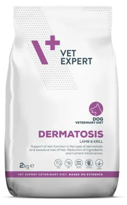 Produktbild von VET EXPERT Veterinary Diet Dermatosis Dog Lamb & Krill - Trockenfutter für Hunde - 2 kg