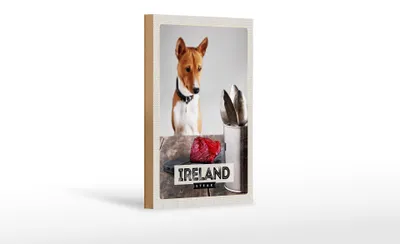 Produktbild von Holzschild Reise 12x18 cm Irland Europa Steak Hund Insel Dekoration