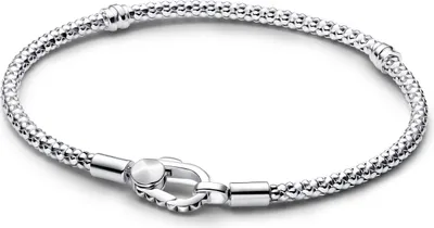 Produktbild von Pandora Armband Nietenoptik Karabinerverschluss Silber 593681C00-23 cm