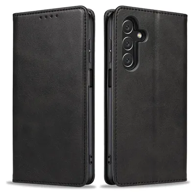 Produktbild von Handyhülle für Samsung Galaxy A25 5G Kunstleder Flip Cover Hülle Klapphülle Case Kartenfach Farbe: Schwarz