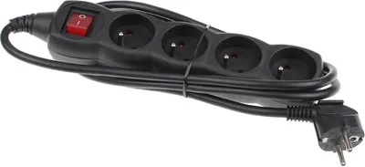 Immagine prodotto di CHACON - STRISCIA DI ALIMENTAZIONE + cavo 1,5 m + INTERRUTTORE 4X16A/250V nero - 44023