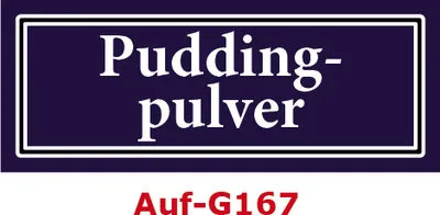 Produktbild von 5 Stück Gewürzaufkleber Puddingpulver 40x16mm Gewürzetiketten Sticker Lebensmittel (Auf-G167)