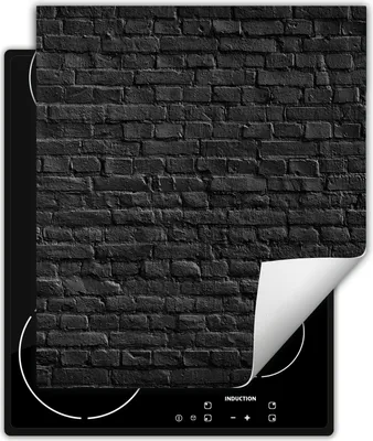 Produktbild von DarHaus Herdabdeckplatte 45x52 cm Anti Rutsch Matte Aufrollbar, dunkler - Ziegelstein