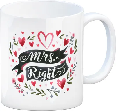Produktbild von Mrs. Right Kaffeebecher