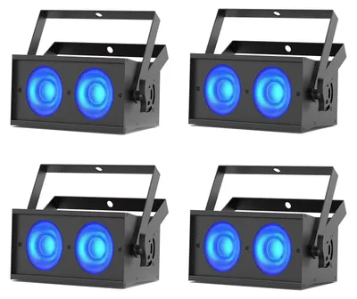 Obrázek produktu pro Sada LED reflektorů – osvětlení pro pódium, DJ, párty – divadelní osvětlení – 4 kusy, zástrčka EU