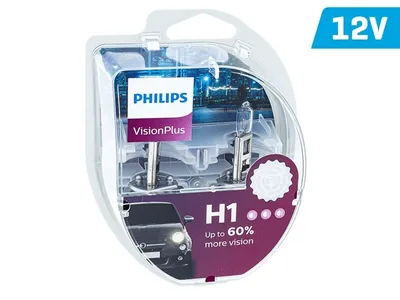 Obrázok produktu pre Philips VisionPlus 12258VPS2, 55 W, 12 V, H1, Halogén, 3250 K, 2 kusov