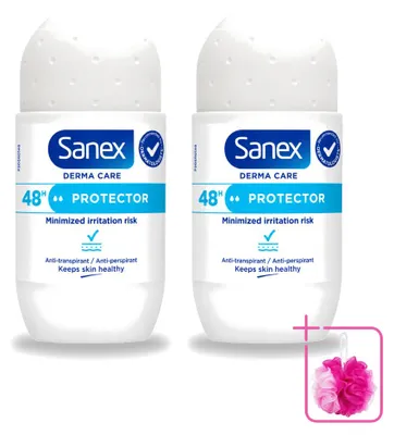 Imagen del producto de 2 roll-on desodorantes Sanex Dermo Protector - 53 ml - Paquete ahorro - 2 unidades
