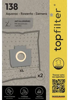 Zdjęcie produktu dla Zestaw 2 worków do odkurzacza przemysłowego Rowenta TopFilter Premium