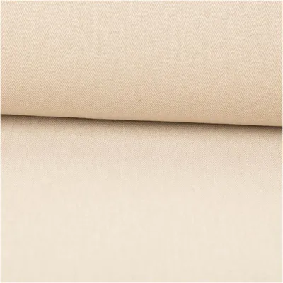 Produktbild von Jacquard Stoff Meterware Dobby Fischgrat natur 140cm