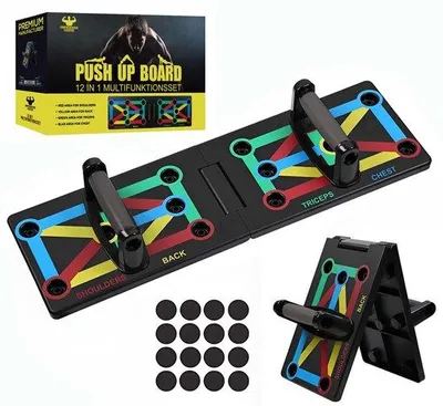 Produktbild von Push-up-Board-Set mit Griffen, faltbares Push-up-Board mit Griff für Muskeltraining, effektiv für Männer und Frauen, Push-up-Rahmen, Fitness-Gerät für zu Hause