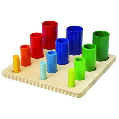 Produktbild von nic Stapelbecher Holzspielzeug bunt pädagogisches Spielzeug