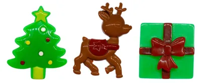 Produktbild von 3er Set Broschen Miniblings Pin Button Tannenbaum Weihnachten Rentier Geschenk
