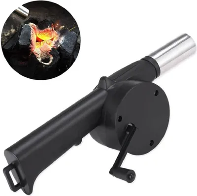 Produktbild von Tragbares Mini-Luftgebläse 25cm Manuelle Handkurbel Blasebalg für Grill Feuer Luftgebläse für Outdoor-Küche Picknick Camping