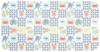Produktbild von Rutschfeste Badezimmermatte, rechteckig, mit einzigartigen Designs