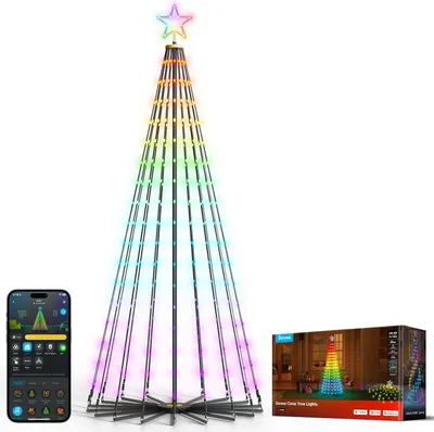 Obrázok produktu pre Govee Vianočné osvetlenie stromčeka, 1,82 m 316 LED RGBIC-Lichterkette